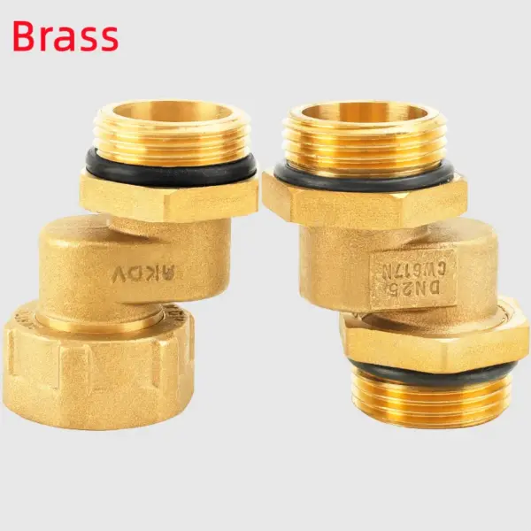 Brass Female To Male Eccentric Union Adapter BSPP 1" Thickened Elbow Water Pipe Side Shift Eccentric Corner Joint Fittings