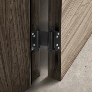 4Pcs Automatic Closing Stainless Steel Double Spring Hinges Heavy Duty for Doors Cabinets Gates Self Closing Door Hinges
