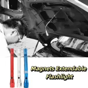 3 LEDs LED Antenna Light Telescopic Stretching Flexible Extensible Magnetic Pickup Tool 360 Degree Flexible Magnetized Head
