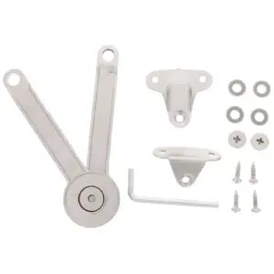 1Set Gas Strut Lid Support Hinge Premium Zinc Alloy Heavy Duty Cabinet Folding Lid Stay Locking Soft Close Door Damper