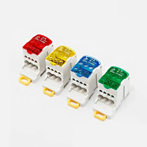 Din Rail Terminal Block UKK 80A/125A/160A/250A/400A Distribution Box One In Several Out Power Wire Electrical Connector Junction