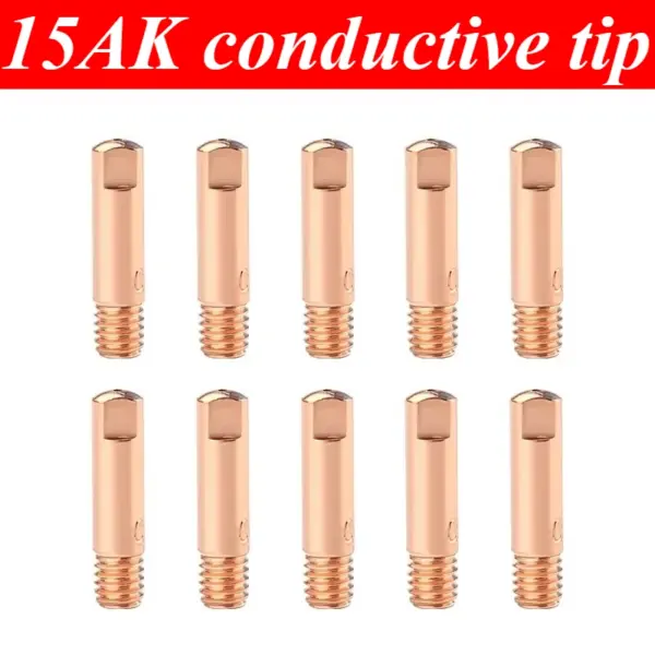 15AK M6 Conductive Tip 0.8 Wire Feeder European-style MIG/MAG Welding Machine Accessories Welding Torch 1.2 Copper Wire Feeder