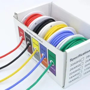 Heat Resistant Flexible Silicone Wire（5 Colors Mix Kit）16/18/20/22/24/26/28/30AWG Stranded Cable Electrical Tinned Copper Wires