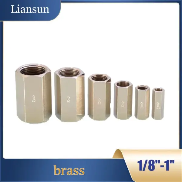 BSP Female Brass One-Way Check Valve - 1/8" 1/4" 3/8" 1/2" 3/4" 1", Pneumatic Non-Return Fitting for Air Compressor