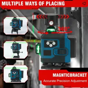 4D 16 Line Laser Level 2x4000mah Battery 360 Horizontal Vertical Cross Light Laser Level Self-Leveling Measure Laser Beam HOT SA