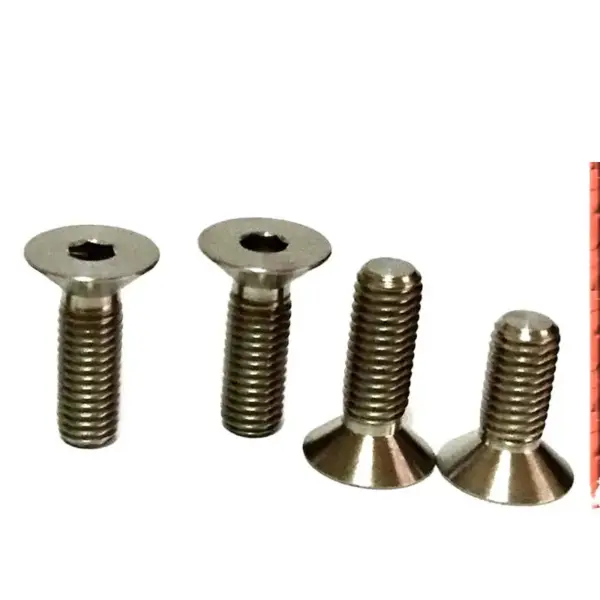 50pcs Pure Titanium DIN7991 Flat Head Countersunk Socket Screws M3*4/5/6-50 Titanium Alloy Small Bolts GR2 for Industrial Use