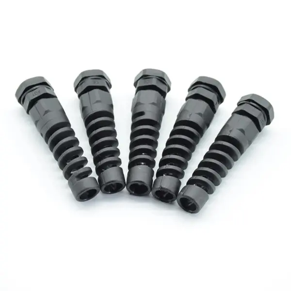 Strain Reliefs Cable Grip Flexible Nylon Spring Thread PG9 PG13.5 PG16 Cable Gland Connectors Fitting Waterproof