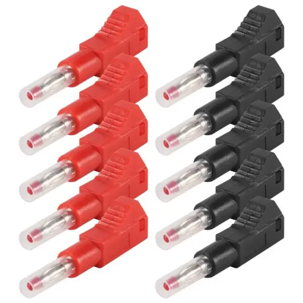 A60Z10 Sets Retractable Sheath 4Mm Banana Plug Connectors Stackable Wire Solder Multimeter Test Leads Ends Plugs Adaptermay