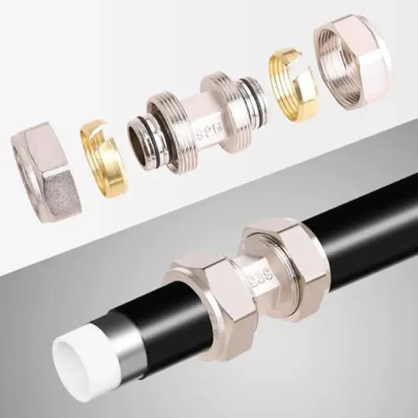 2 Pack 3/4 Inch Air Hose Fittings For Rapid Air System Compressed Air Pipe Joint Brass Nickel Plated Leak Proof Connector Set