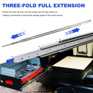 Side Mount Industrial Slides Wear Resist Full Extension Ball Bearing Rails Professional Drawer Runners for Furniture Hardware