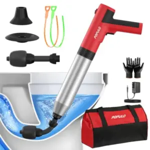 Electric Toilet Plunger High Pressure Drain Unclogger Plungers for Bathroom, Floors, Heavy Duty Versatile Home Toilet Unclogger