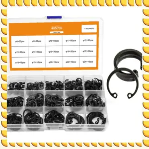BAAU 445Pcs C Type Internal Circlip Retaining Rings Assortment Kit For Hole Circlip Snap Rings