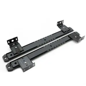 2PCS Ball Bearing Drawer Runners Full Extension Low-Noise Drawer Slide Rail Adjustable Side Mounting Steel Ball Bearing Slide