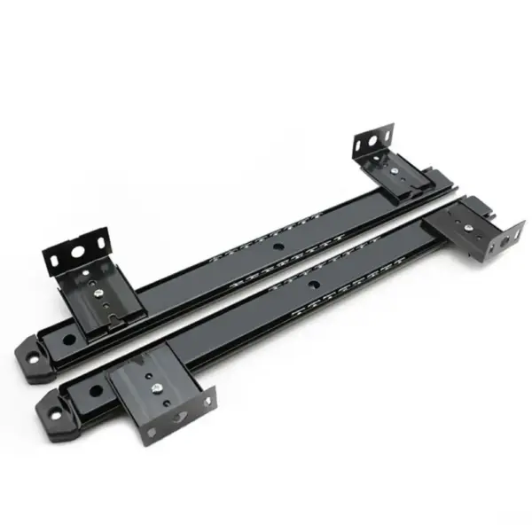 2PCS Ball Bearing Drawer Runners Full Extension Low-Noise Drawer Slide Rail Adjustable Side Mounting Steel Ball Bearing Slide