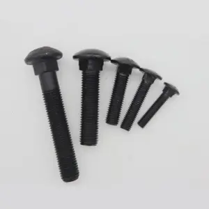 M8 M10 M12 Black Coach Screws Square Neck Bolt Grade 8.8 Carbon Steel Truss Round Head Carriage Bolts