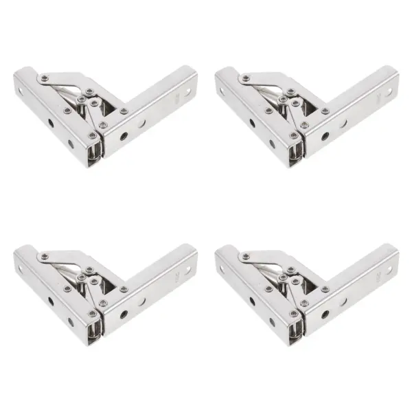 4Pcs Heavy Duty Folding Door Hinges with Beaded Bearings Smooth Operation Rust Resistant Polished Mirror Finish Cabinet Door