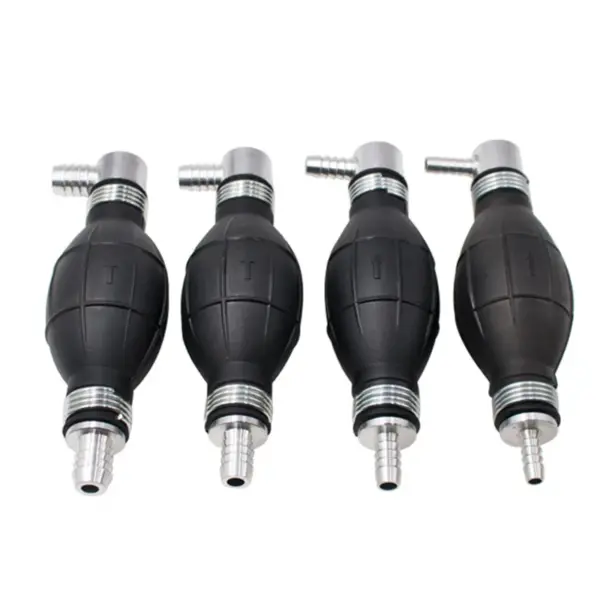 Hand Fuel Pump Line Rubber Aluminum Hand Primer Bulb Diesel Oil Transfer Petrol for Car Boat Marine Outboard
