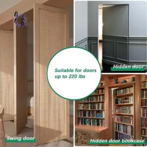 A68P-Stainless Steel Closet Door Hinges Rotation Hinges For Wooden Door Heavy Duty Closet Hinges