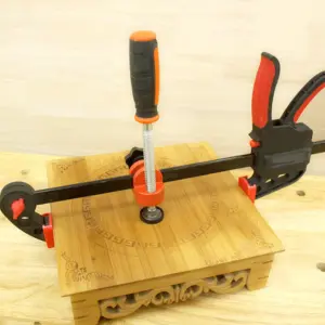 1Pcs Premium Carbon Steel Woodworking F Clamp Heavy Duty Quick Release Fastening Tool for DIY Carpentry Projects Fixing