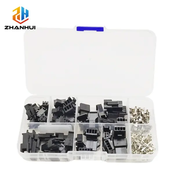 200PCS JST SM 2.54mm Pitch Connector Kit - 2/3/4/5Pin Male/Female Housing + Crimp Terminals for Wire Harness