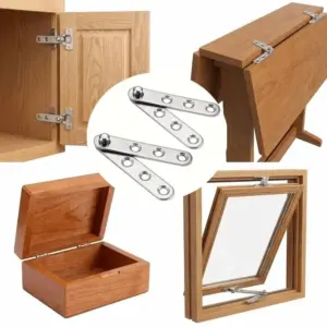 6 pcs Stainless Steel Doors Rotating Hinge 360° Rotating Flush-Mounted Pivot Hinge Adjustable Heavy-Duty Cabinet Hinge Furniture