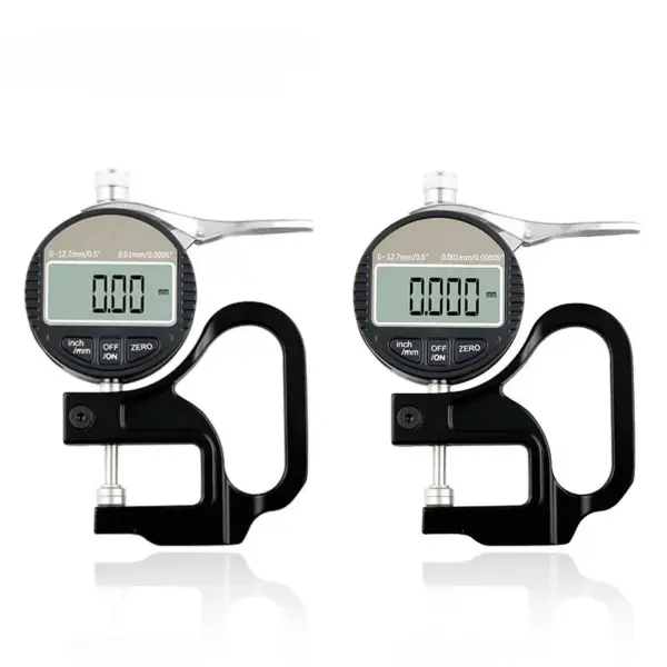 Digital Micrometer Thickness Gauge Width Measuring Tool Electronic Thickness Gauge Measure Paper Fabric Thickness 12.7mm