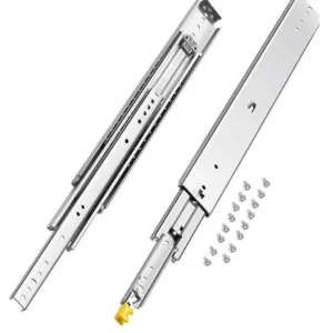 Free Shipping-1 Pair Full Extension Drawer Slides 24 in, 500 lbs Load Capacity Locking Drawer Slides, Ball Bearing with Lock Side Mount Drawer Slide Rail