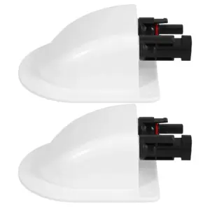 2Pcs Solar Connection Box Dual Cable Entry ABS Waterproof Panel Wiring Entry Glands Roof Wire Connector Cable