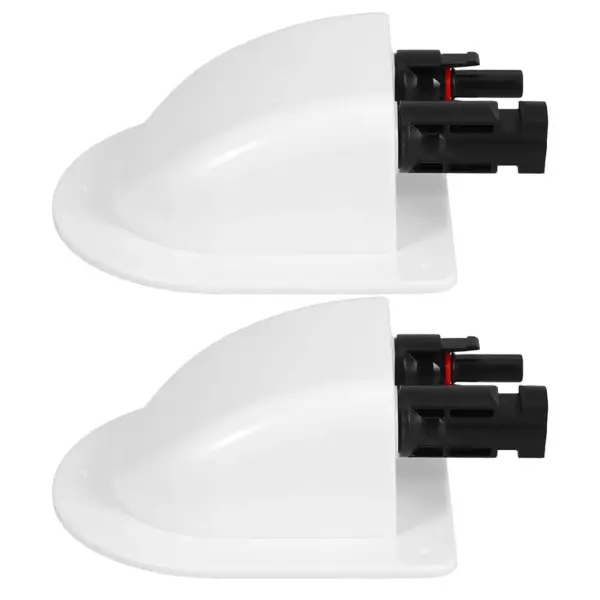 2Pcs Solar Connection Box Dual Cable Entry ABS Waterproof Panel Wiring Entry Glands Roof Wire Connector Cable