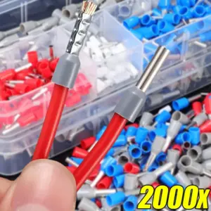 Tubular Crimp Terminals Insulated Copper Cable Pin End Terminal Cord Wire Connector Ferrules Connectors Sleeve Assortment Kit
