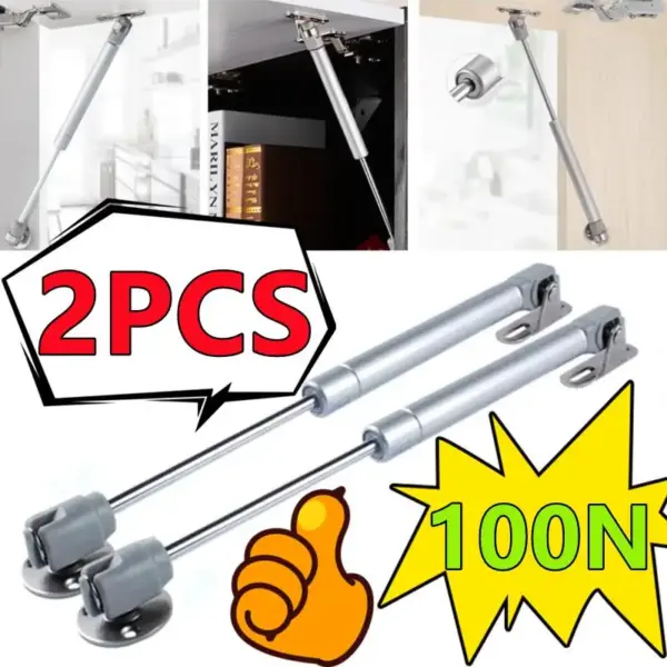 New 2/1PC 100N 10KG Furniture Gas Spring Hinges Kitchen Cupboard Cabinet Hydraulic Hinge Door Strut Lid Support Box Hardware