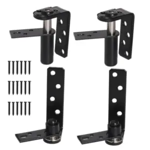2 Pack Swing Door Hinge, Hardware Commercial Saloon Door Hinges Heavy Duty, 180 Degree Rotation for Swinging Cafe Door Hardware
