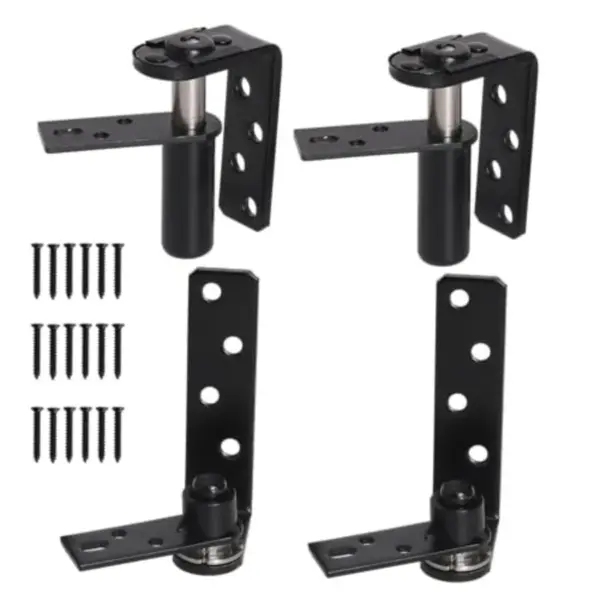 2 Pack Swing Door Hinge, Hardware Commercial Saloon Door Hinges Heavy Duty, 180 Degree Rotation for Swinging Cafe Door Hardware
