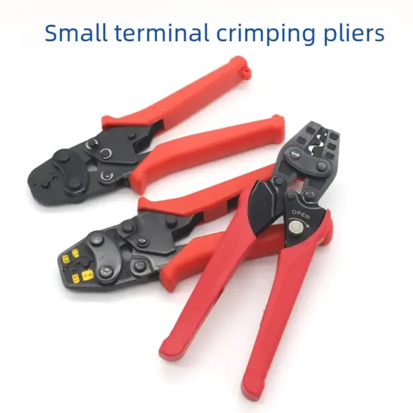 Mini Bare Terminal Ratchet Crimping Pliers for 1MA/2MA/6MA OT/UT Cold Press Terminal Industrial Electrical Wiring Crimp Tool