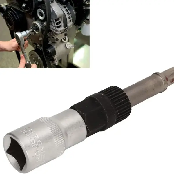 Alternator Pulley Tool T50 M10 33 Teeth Center Bolt Remover Socket Pulley Socket Drill Bit Wrench Tool for VW Audi BMW Benz Ford