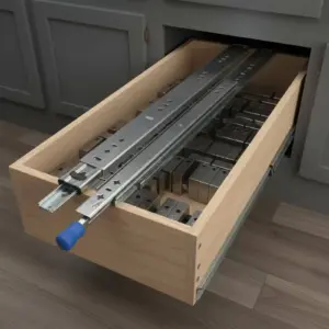 3 Section Bearing Slide Bearing Slide Effortless Sliding Sturdy Duty Drawer Slide Full Extension Cabinet Rail Easy Installation