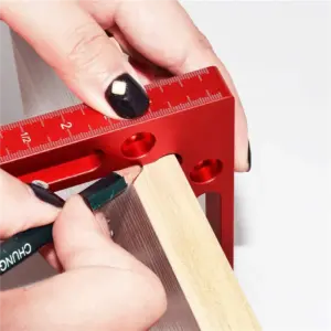A36T-8 Pcs Aluminium Alloy 90 Degree Positioning Squares Right Angle Clamps Woodworking Carpenter Tool Corner Clamping Square