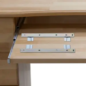 1Set Keyboard Slide Steel Heavy Duty Side Mount Keyboard Tray Slides Full Extension Drawer Rails for Office Home Workspace