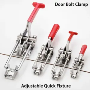 304 Stainless Steel Quick Fixture Lock Buckle Lock Box Buckle Adjustable Clamp Clamping Tool Quick Press Door Bolt Clamp