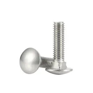 5-20PCS M6 M8 M10 Carriage Bolts Screws 304 Stainless Steel Round Head Square Neck Bolts Fully Threaded Screw Accessories