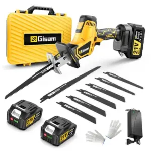 Cordless Reciprocating Saw -2x4.0Ah Batteries Brushless Motor 3500SPM Max One-Hand Operation Tool-Free Blade Change for DIY and