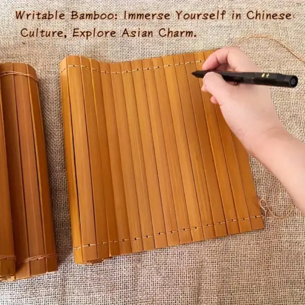 Creative Writable Blank Bamboo Simple Ancient Style Classic Bamboo Slips Books Scroll Letter Writing Paper Foldable