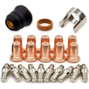ABMR-23Pcs PT-60 IPT-40 PT40 Plasma Cutting Torch Tip 1.0Mm 51313 Electrode 52582 Plasma Cutting Flashlight Plasma Cutting