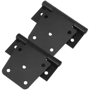 2Pcs Heavy Duty Gate Hinges Black Iron Door Hinges Rustproof Smooth Finish Farm Gate Shed Wood Fence Barn Door Hardware