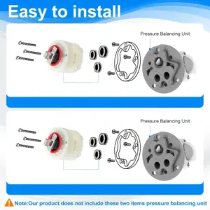 Shower Cartridge Replacement Kit 2 Pieces 023529 0070A H Fits 47mm Single Handle Faucet Valves Without Full Core Replacement