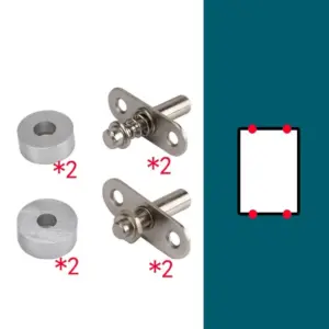 Heavy-Duty Rotation Mounting Hardware Anti-Rust Adjustable Pivot Doors Hinges Silent Smooth Rotation 360°Universal Joints