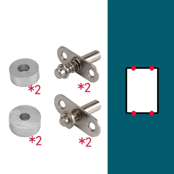 Heavy-Duty Rotation Mounting Hardware Anti-Rust Adjustable Pivot Doors Hinges Silent Smooth Rotation 360°Universal Joints