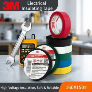 3M 160#150# Insulation Electrical Tape PVC Color Waterproof Flame Retardant High Voltage Insulation Tape High-temperature
