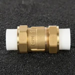 1Pc Brass Vertical Lift Check Valve Union/Loose Joint One-way Non-return Valve /2" 3/4" 1"BSP