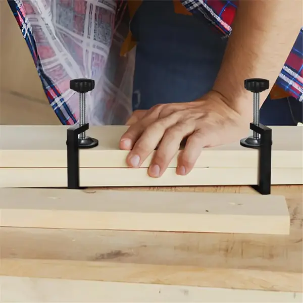AA49 2Pcs Woodworking G-Clamp Set Heavy Duty Screw C-Clamps for Drawer Front Installation and Welding Table Clamping Tools